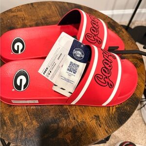 Red Slide Sandals